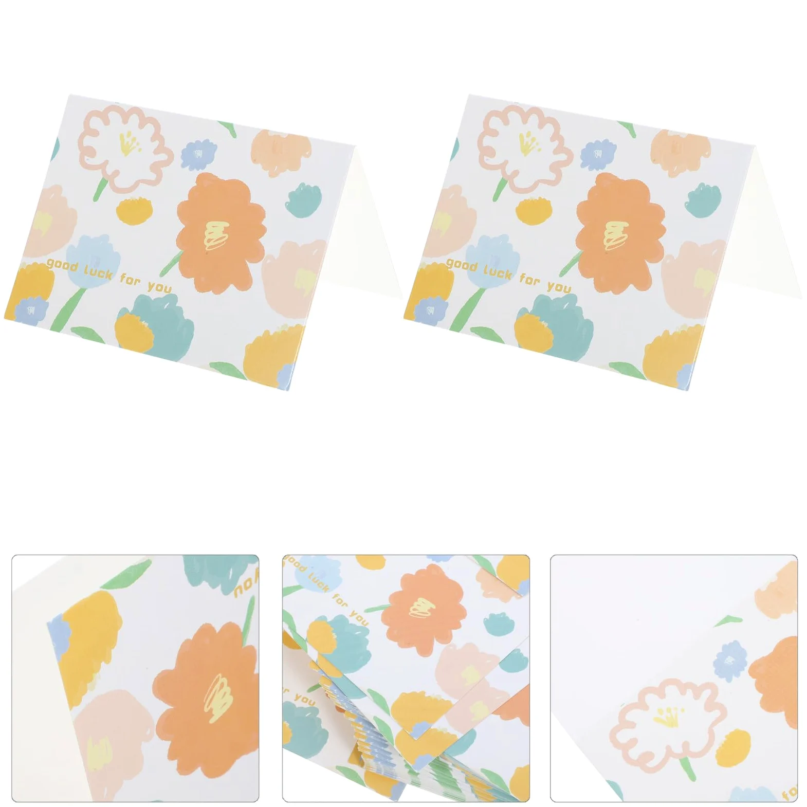 COHEALI 250 Pezzi 50 Biglietti di Auguri Pieghevoli per Festa della Mamma e Compleanno, Carte Decorative Design Colorato, Angoli Arrotondati, Set da 50 Pezzi per Celebrazioni e