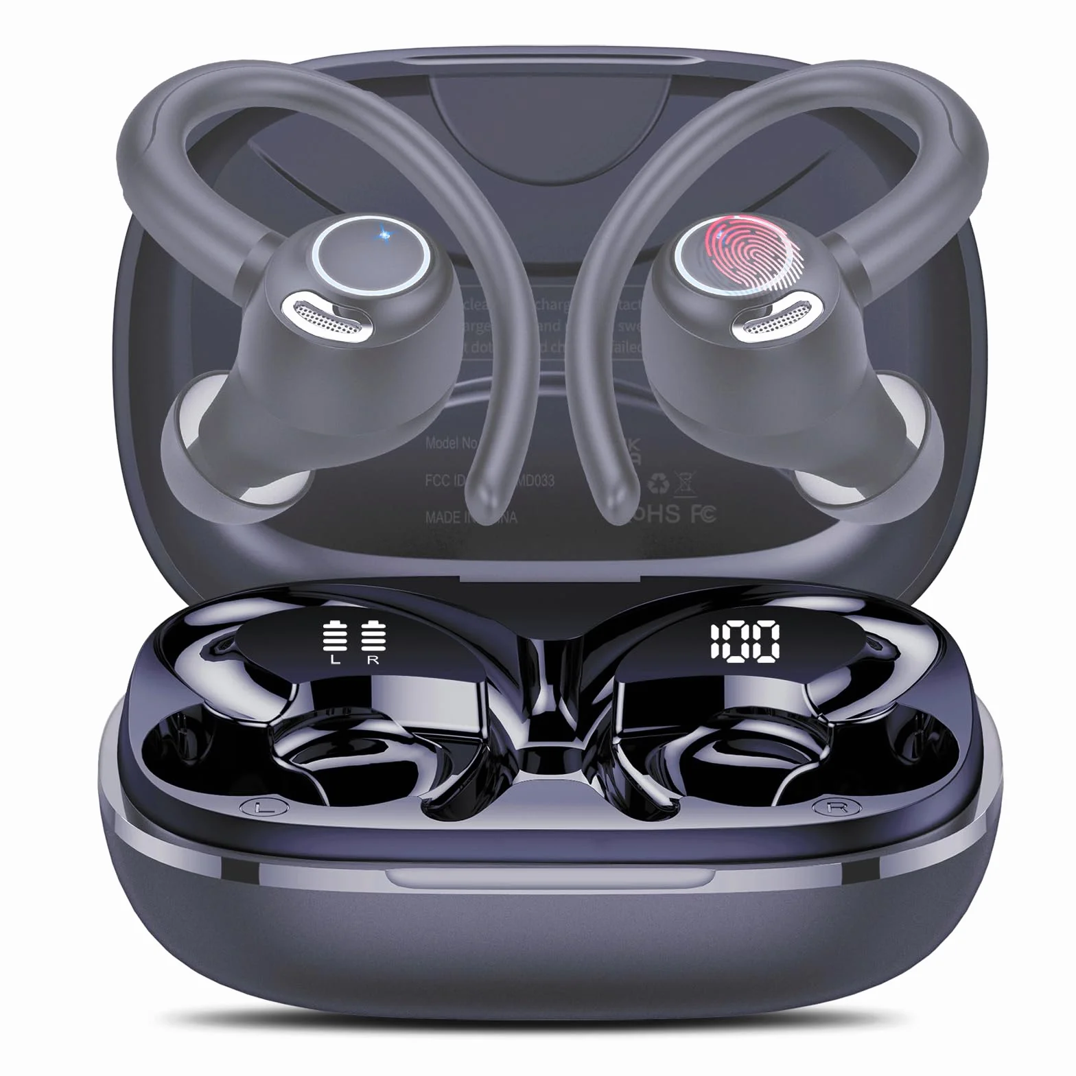 AI Cuffie Traduzione Simultanea 3-1, Bluetooth 5.4 Traduttore Simultaneo Vocale con 164 Lingue, Auricolari Traduttori Istantanei con 7 Modalità, Cuffie Bluetooth 48 Ore per Viaggi/Affari, Grigio