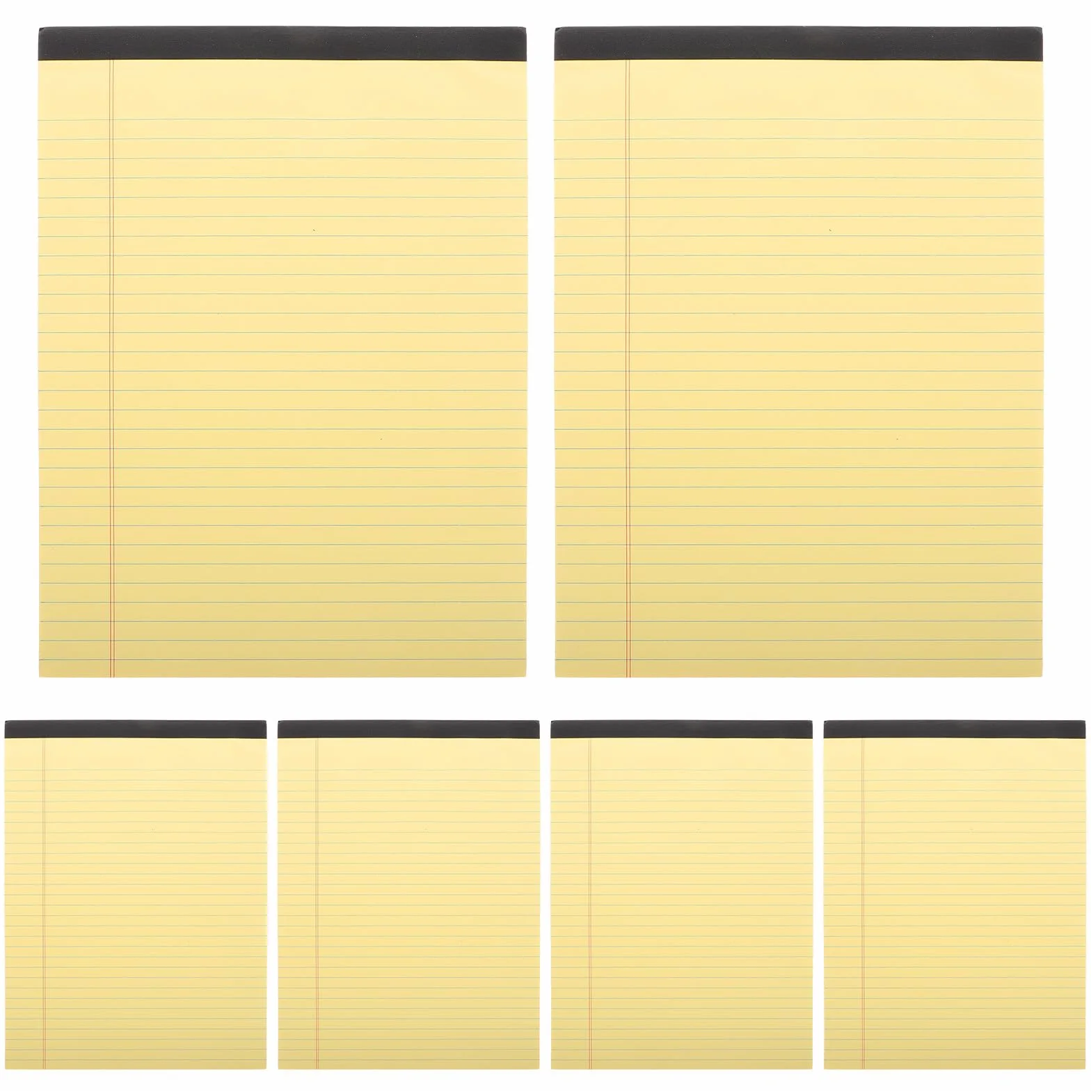 ifundom Quaderno Multifunzionale A4 Giallo 6 Pezzi con Pagine Strappabili e Righe per Appunti Ordinati, Blocco Note Aziendale Sezionato per Riunioni e Uso Professionale