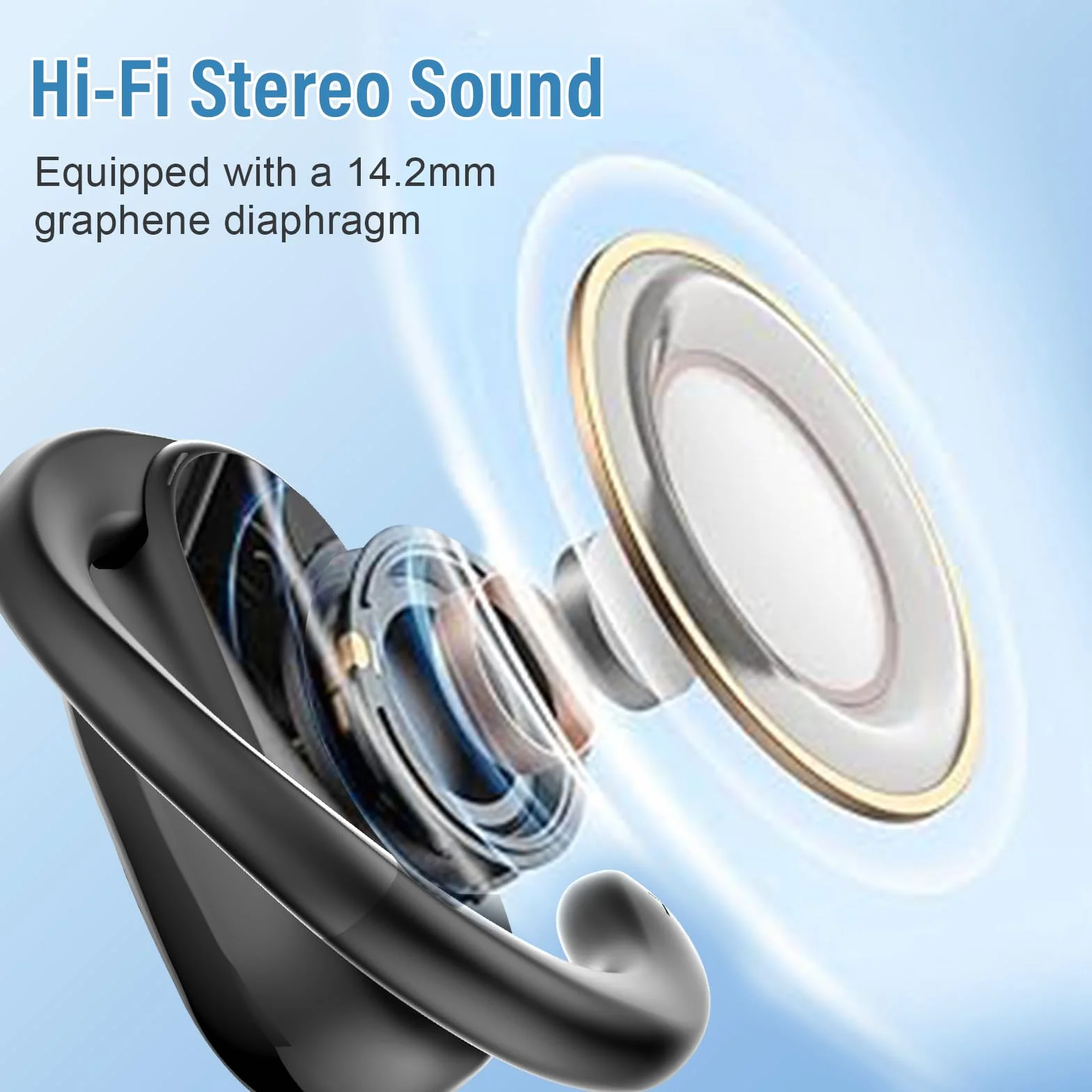 AI Cuffie Traduzione, Bluetooth 5.4 Auricolari traduttori in Tempo reale con 164 Lingue, 58 Ore Open-Ear Cuffie Traduttore Simultaneo Vocale con 7 Modalità per Viaggi, Studio, Affari, Nero