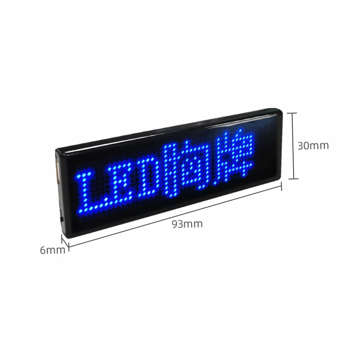 DollaTek Wireless LED Ricaricabile Targhetta a Scorrimento Programmabile Mini Display Rosso