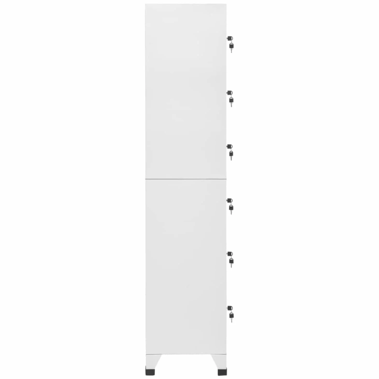 Gecheer Armadietto con Serratura, 6 Ante chiudibili con Prese d'Aria e portatarghette, 38x40x180 cm in Acciaio, armadietto per Oggetti Personali per scuole e uffici