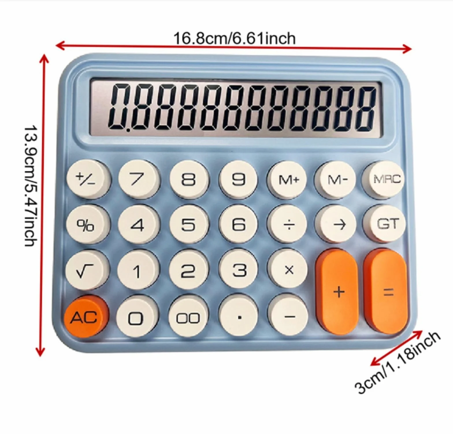 Calcolatrice Casa Ufficio Calcolatrice da Tavolo con Display A 12 Cifre Multifunzione Adatta for Scuola E Lavoro Perfetta per Scuola(Yellow)