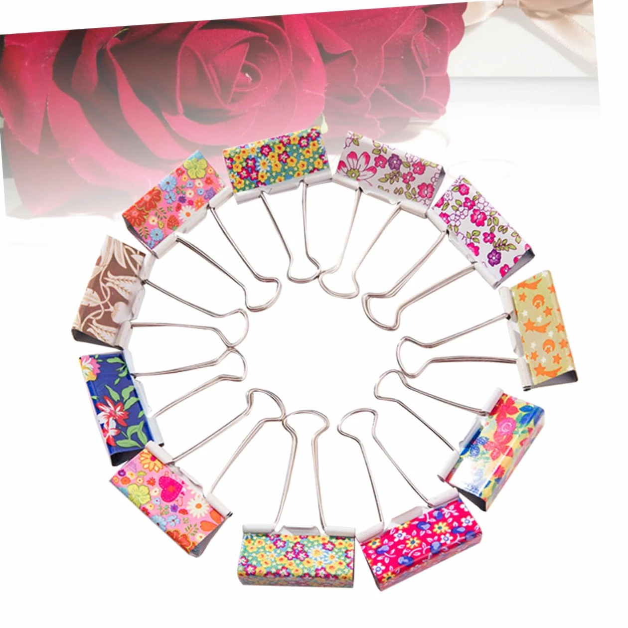 Binder Clips 25mm 48 Pezzi in Metallo, Clip a Coda Lunga | File Clips per Casa e Uso di Cancelleria Ufficio, Back To School Party, Cartoleria e Materiale Scolastico Colore Casuale