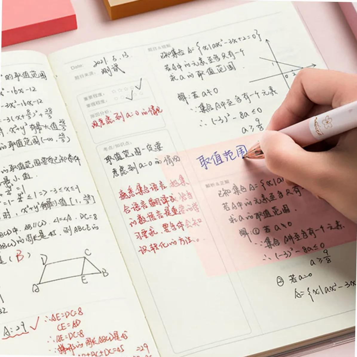 NUOBESTY 24pezzi Foglietti Adesivi Colorati Trasparenti Da Note Adesive Pratiche Per Scuola e Ufficio Utilizzabili Su Superfici Varie Come Muri e Computer Per Archiviazione e Studio
