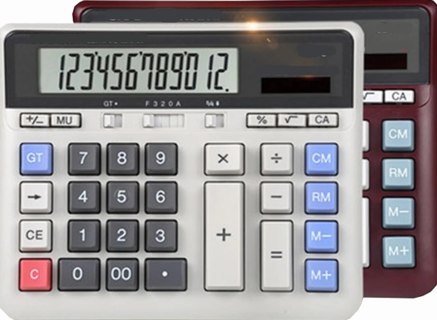 calcolatrici, Tasto Grande Banca Contabilità finanziaria Speciali Calcolatrici aziendali for Ufficio Desktop di Grandi Dimensioni(Red)