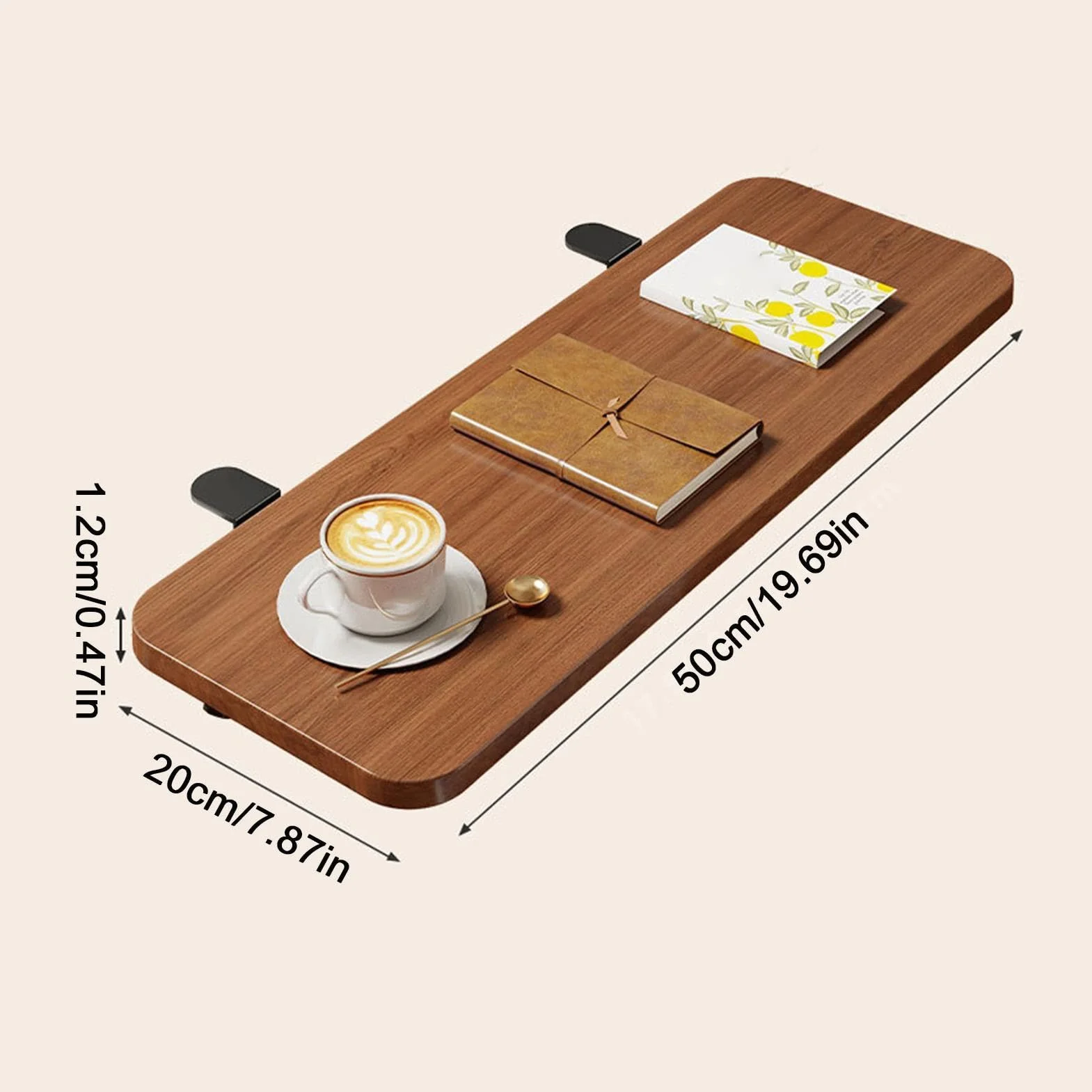 Prolunga Da Scrivania - Poggiapolsi Da Tavolo Pieghevole | Ripiano Estensione Desktop | 50x20x1.2cm Legno Acciaio 1520g 25kg Carico Nessuna Perforazione 90 ° Pieghevole Per Donne Uomini Professionisti