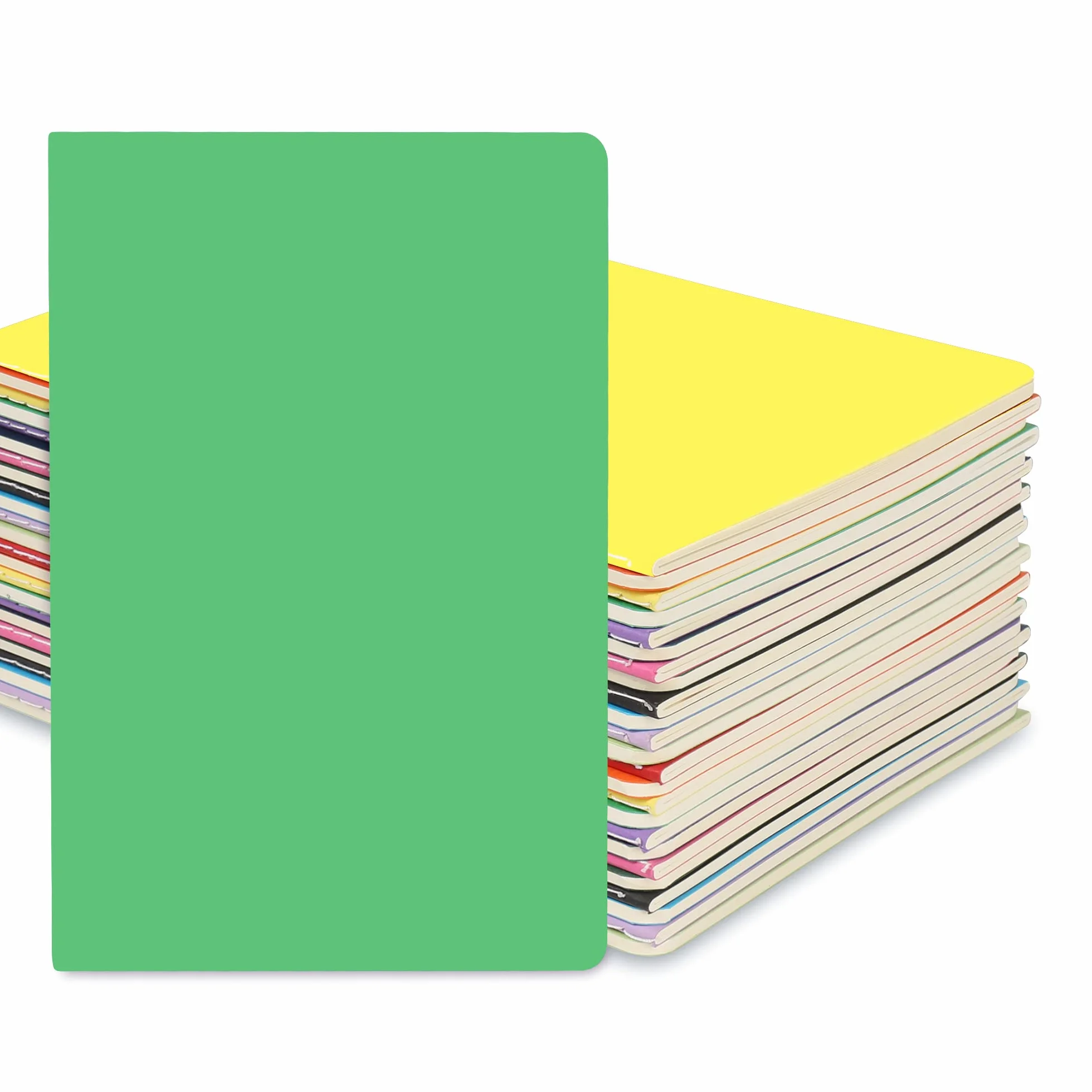 Confezione da 24 quaderni e diari vuoti, multi copertina, carta spessa non foderata, formato A5, 14 x 21,1 cm, 60 pagine, piccolo album da disegno per donne, uomini, bambini, viaggiatori,