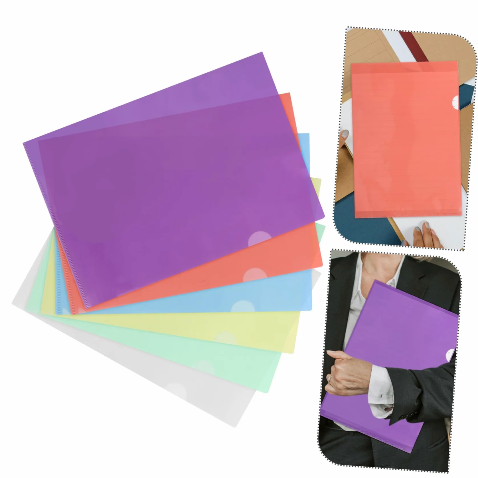 36 Pezzi Cartelline Trasparenti con Design Elegante e per Ufficio e Scuola Organizzatori Leggeri per Documenti per e Presentazioni
