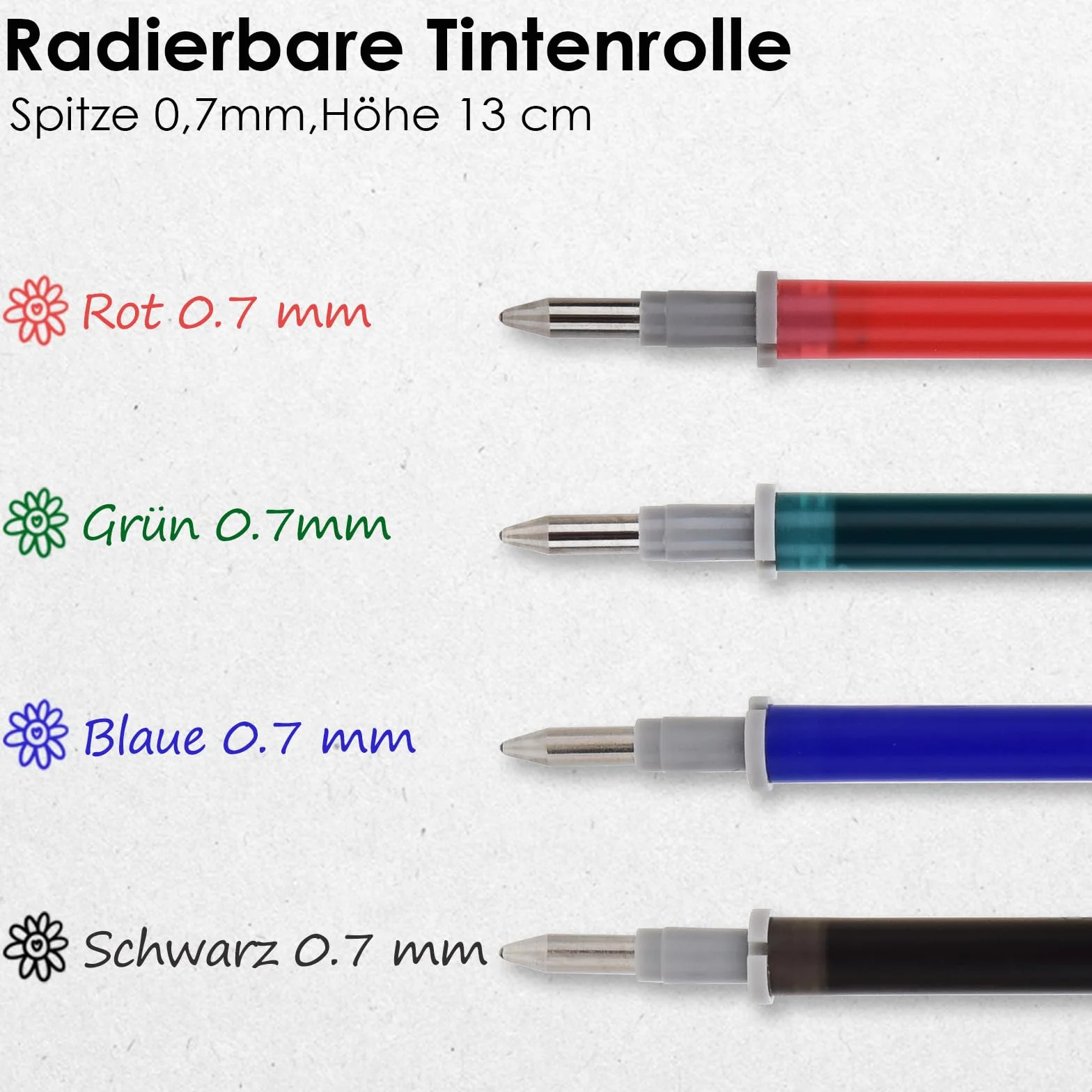 Ricariche Cancellabili Compatibili Legami 0,7 mm 12 Pezzi