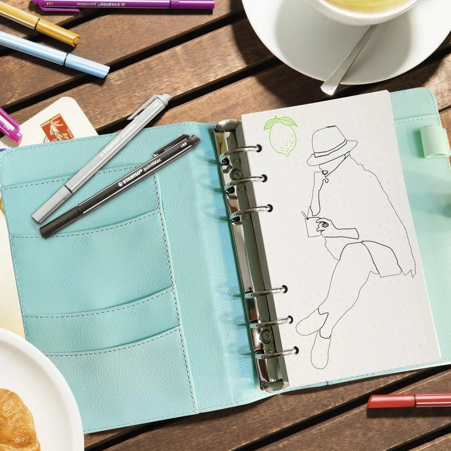 Carta di ricarica A6 punteggiata 6 fori per raccoglitore ad anelli bullet journal SWTYExt