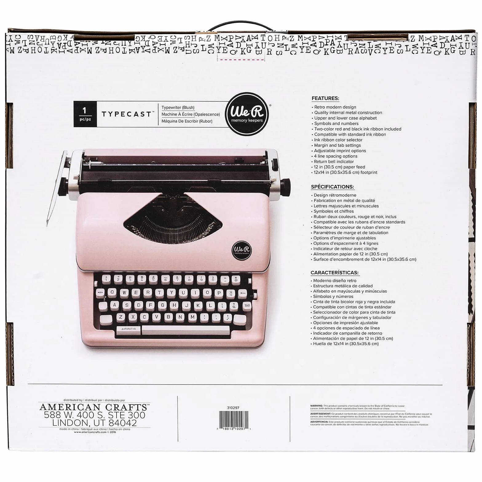 We R Memory Keepers Macchina da scrivere Typecast Macchina da scrivere Rosa