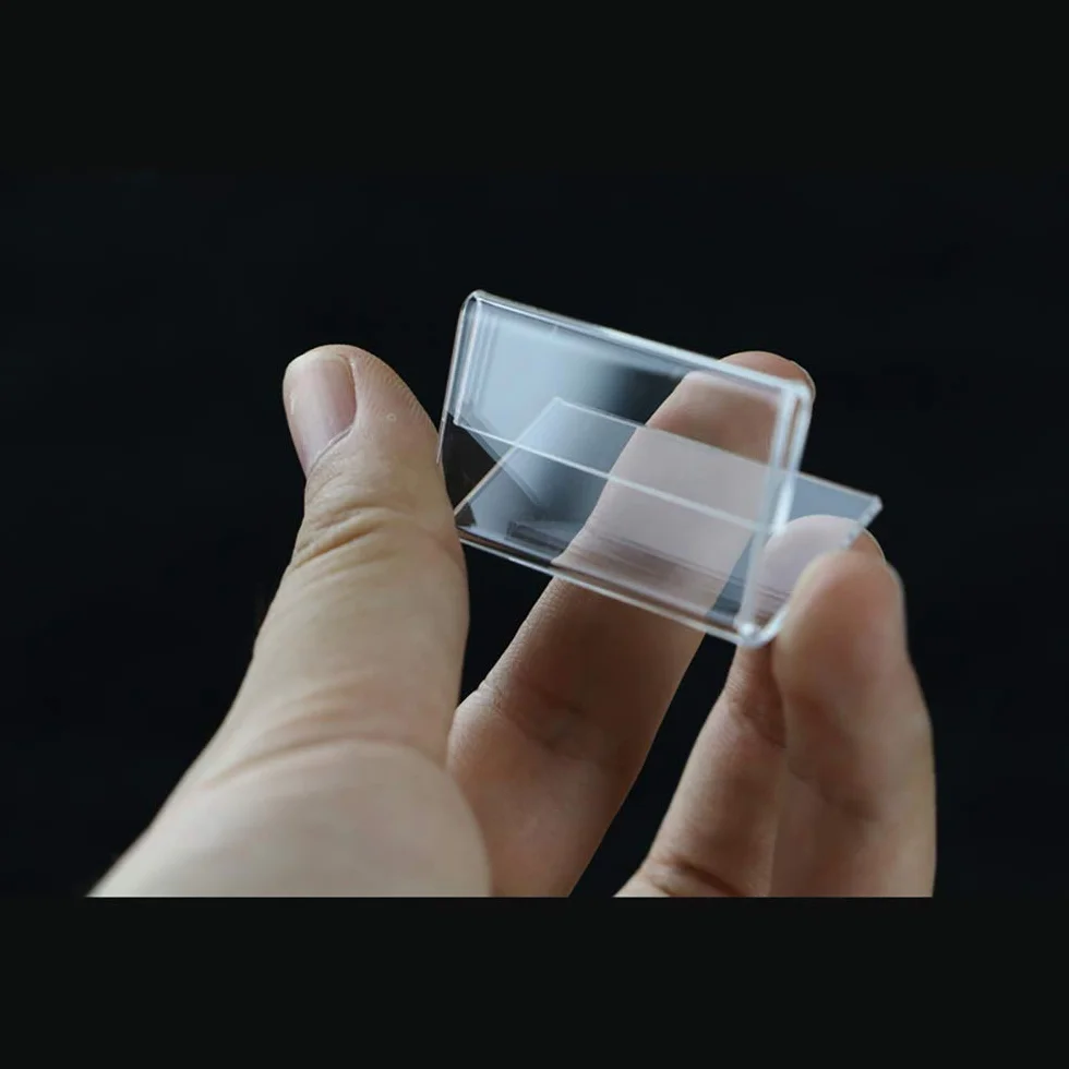 100 mini supporti espositivi in acrilico, 4 cm x 2 cm, per etichette di prezzi, biglietti da visita, cartelli ed etichette