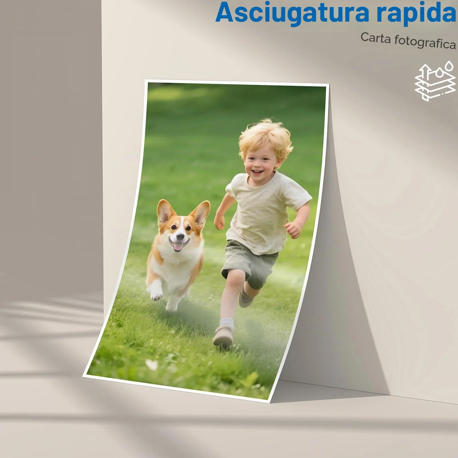 Carta fotografica lucida A4 200g/m² impermeabile asciugatura rapida 50 fogli per stampanti a getto d'inchiostro
