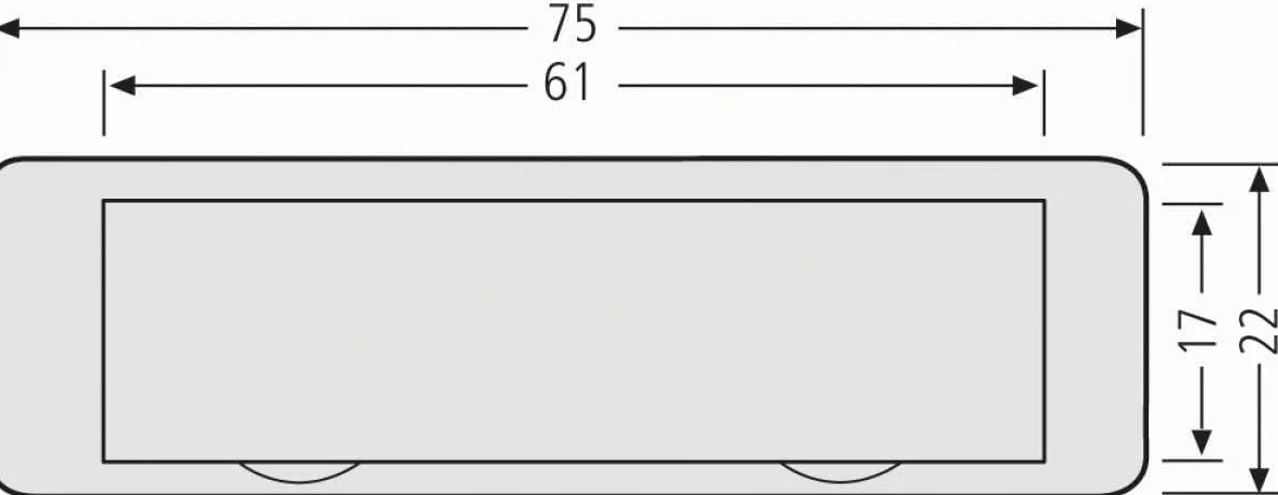 Renz Targhetta porta nome 92 trasparente 75 x 22 mm