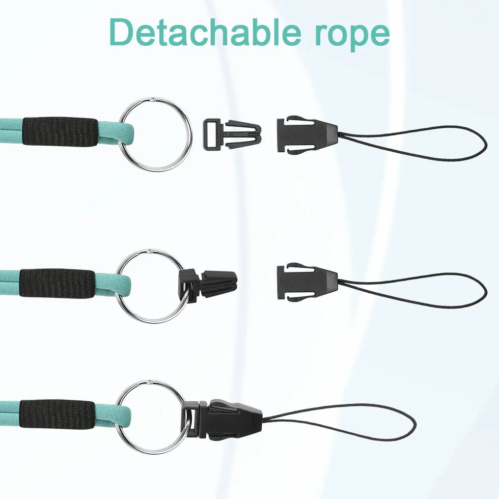 Vicloon Portachiavi Collo Staccabile Cordino Porta Badge Cinturino Polso Laccetto Fibbia Sgancio Sicurezza Neck Lanyard Strap Verde 2Pcs