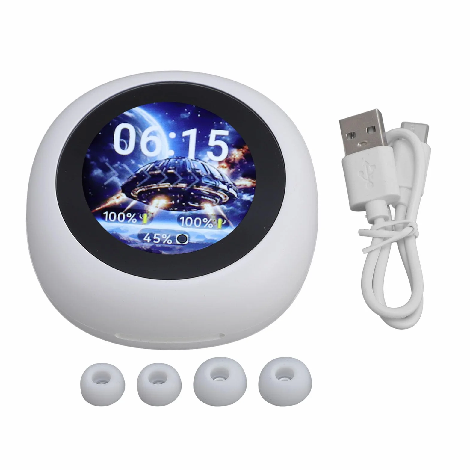 Generic Auricolari per Traduttore di Lingue Traduzione Wireless in 144 Lingue Bluetooth 5.4 per Viaggiatori e Professionisti (WHITE)