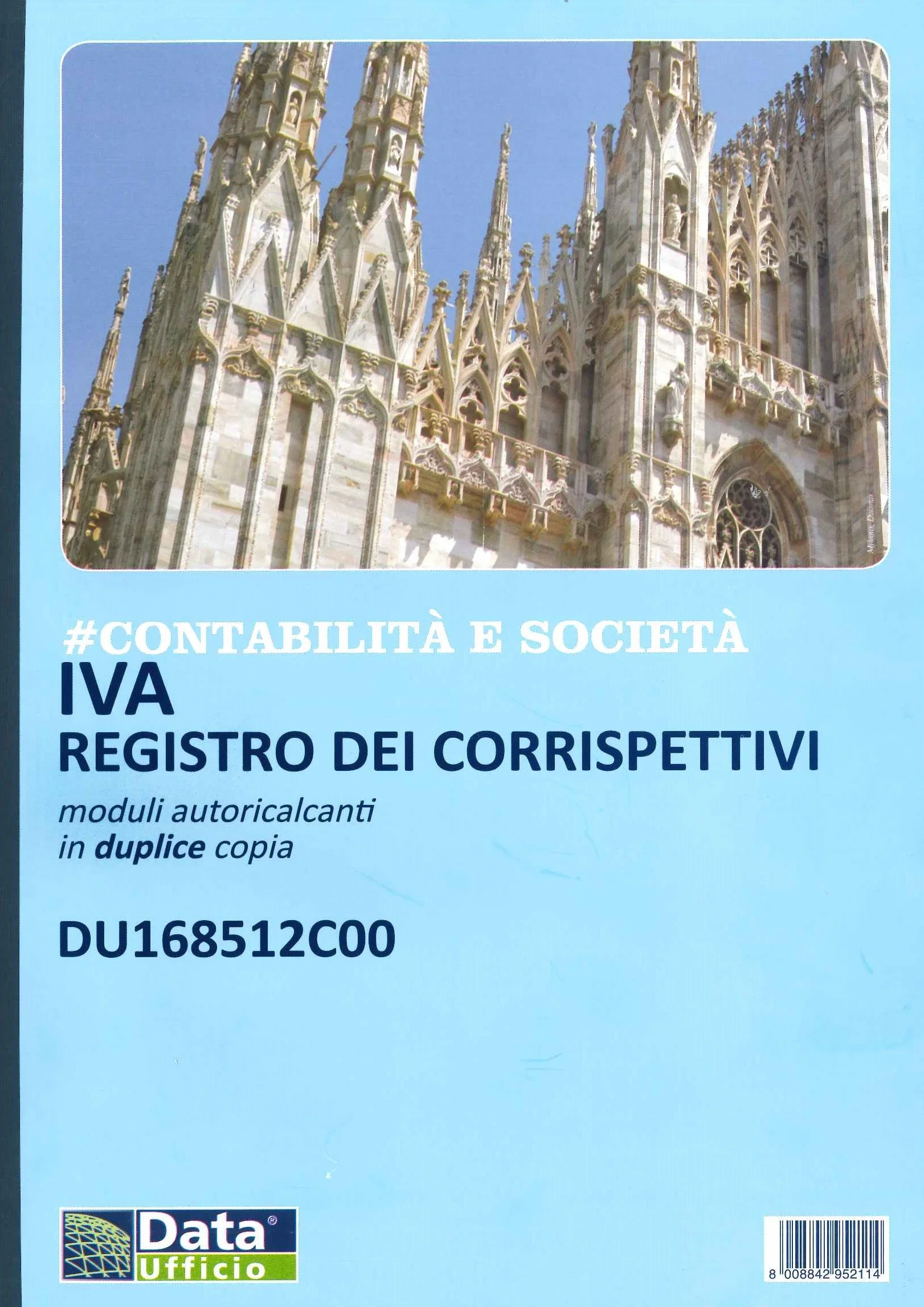 Data Ufficio Moduli Autoricalcanti IVA Registro dei Corrispettivi Duplice Copia 12 Mesi A4 29.7x21