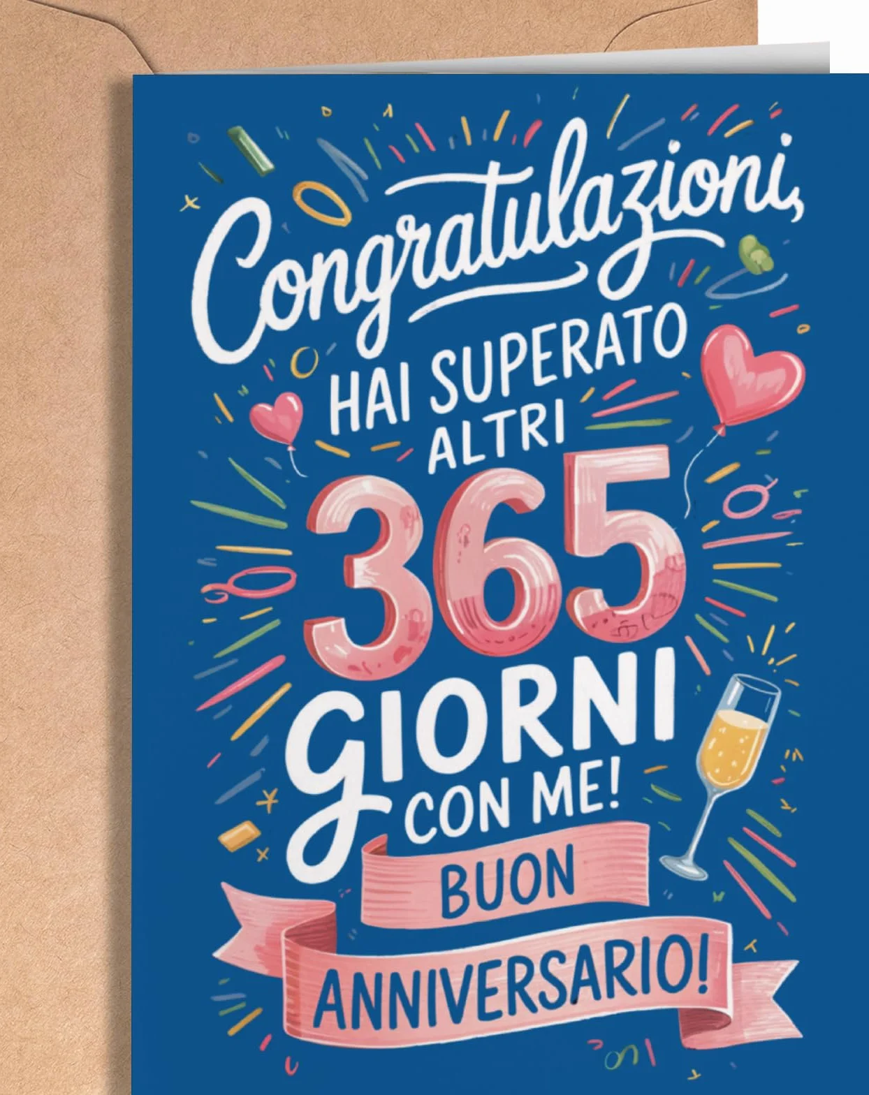 Biglietto Anniversario Fidanzamento - Regalo Anniversario per lui o per lei - Biglietti San Valentino Divertente