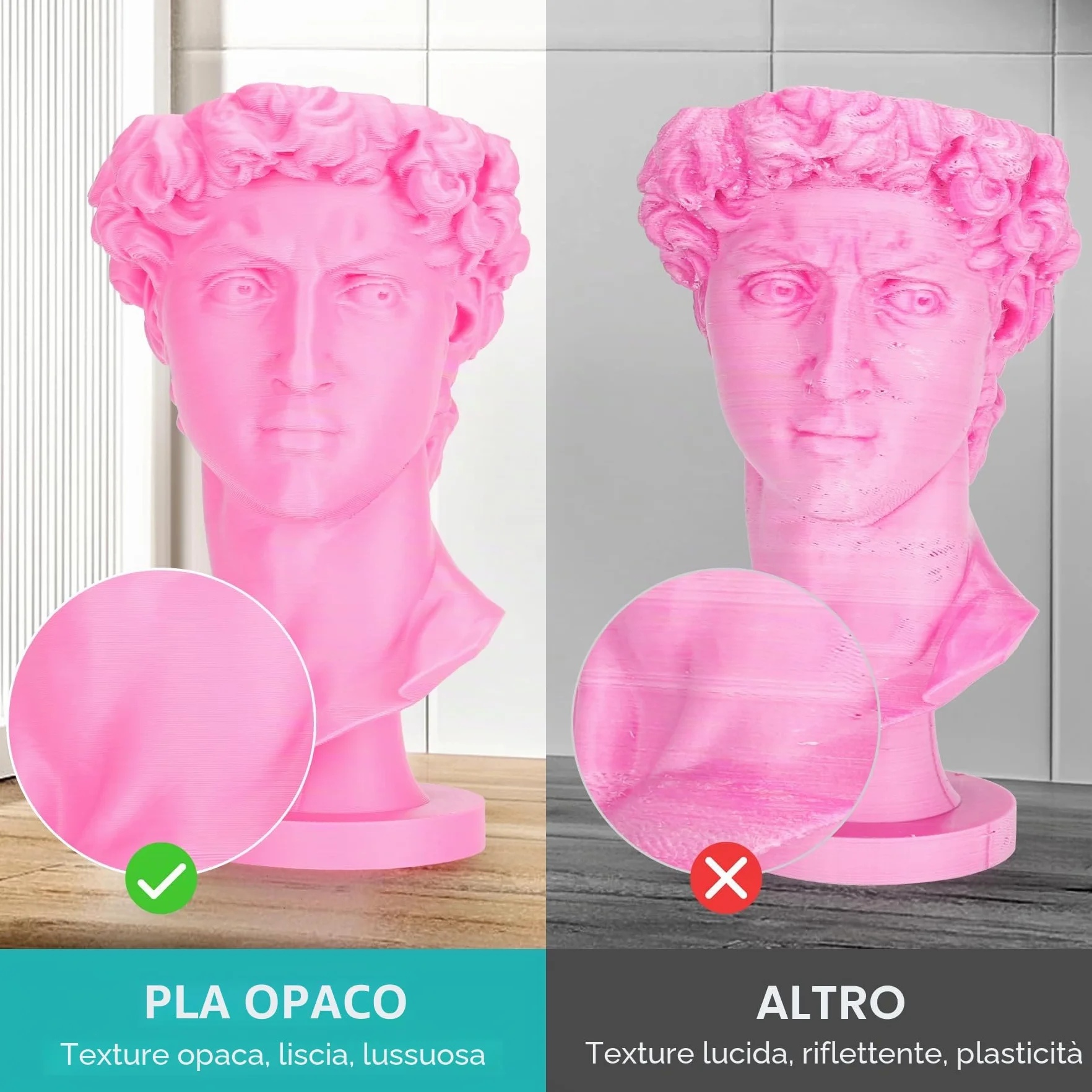 SUNLU Filamento PLA Matte 1.75 mm Nero 1kg Bobina per Stampante 3D FDM