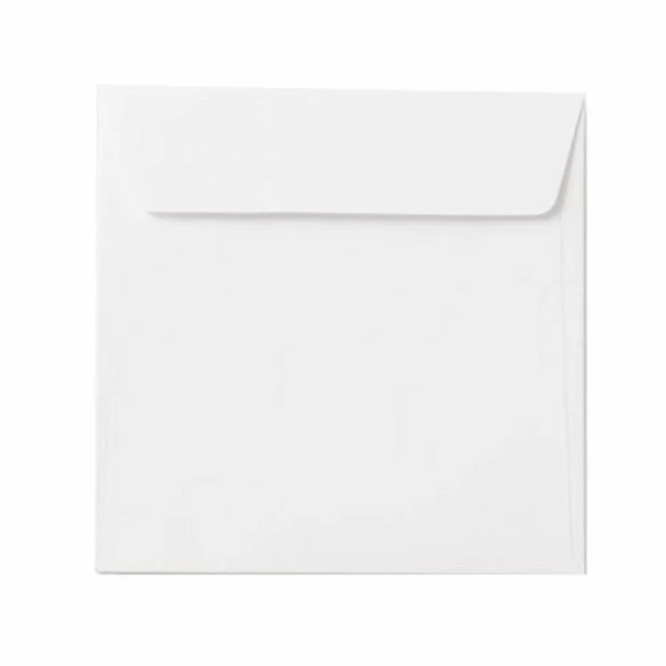 Paper24 - Buste da lettera quadrate, 160 x 160 mm, 16 x 16 cm, con chiusura adesiva, 2 biglietti per buoni regalo, colore: bianco 100 g, 200