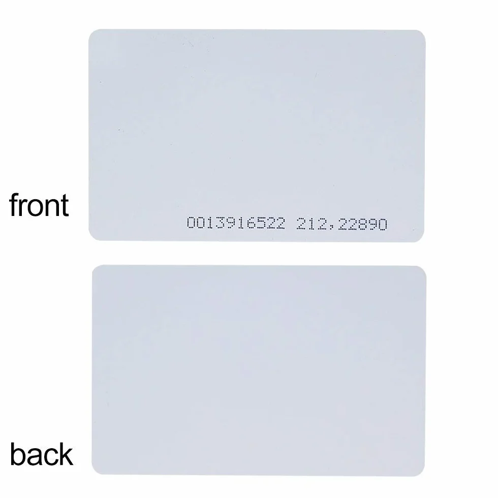 KDL Schede RFID Smart bianche Prossimità 125KHz TK4100 EM4100 EM4200 PVC Scheda controllo accessi Sola lettura Pack 50