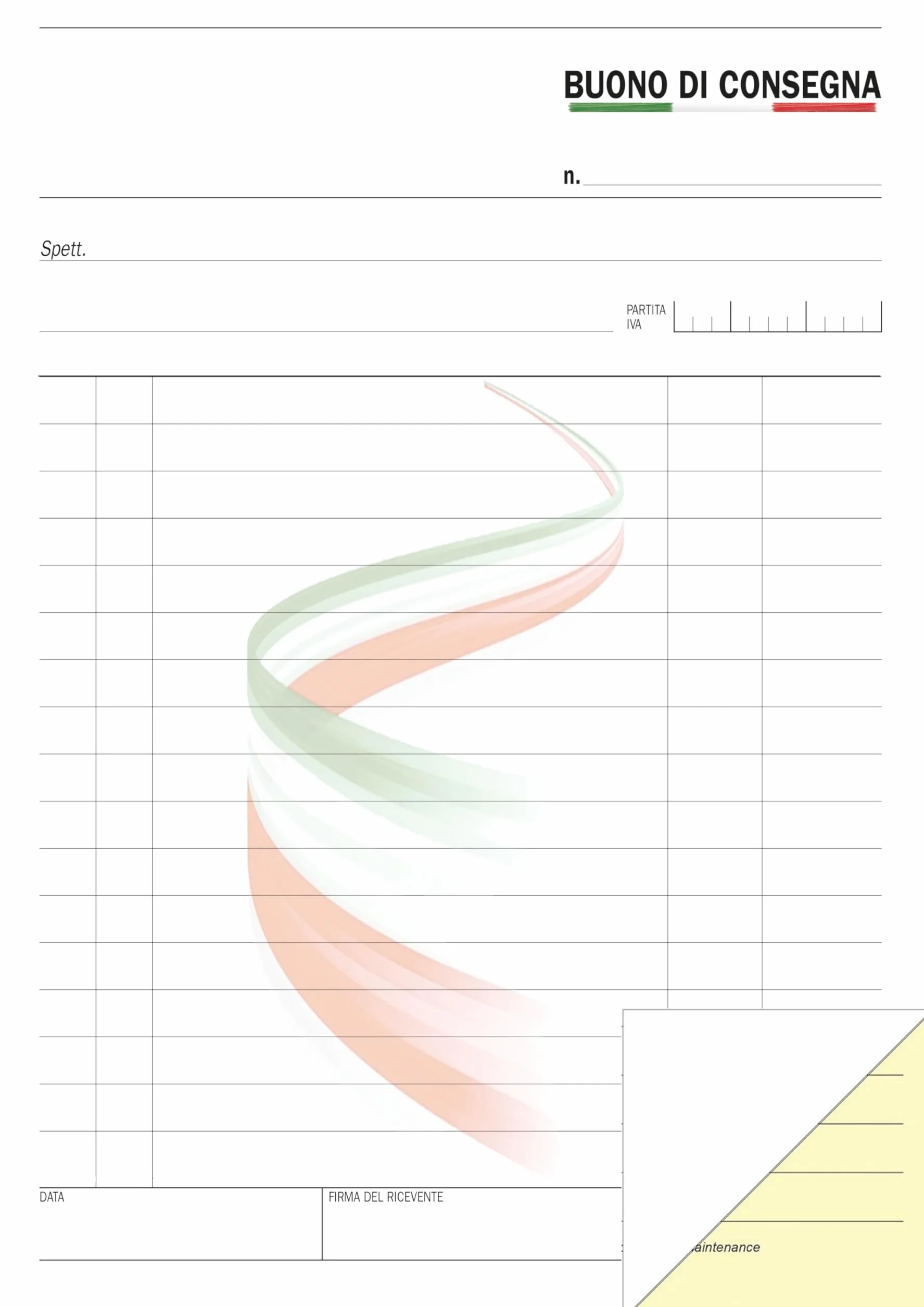 Fascicoli Buoni di Consegna Personalizzati a 2 copie autoricalcanti, A5 (15x21 cm), 500 sztuk
