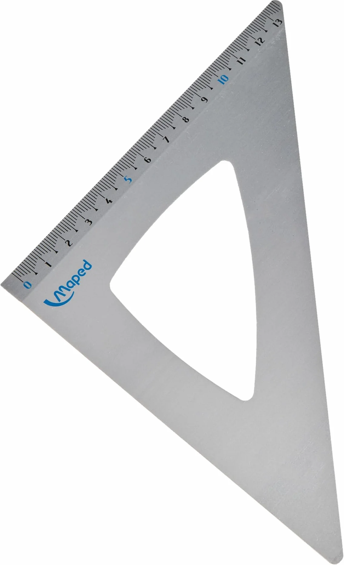 Maped Triangolo da disegno 45 gradi alluminio 210 mm x 13 cm
