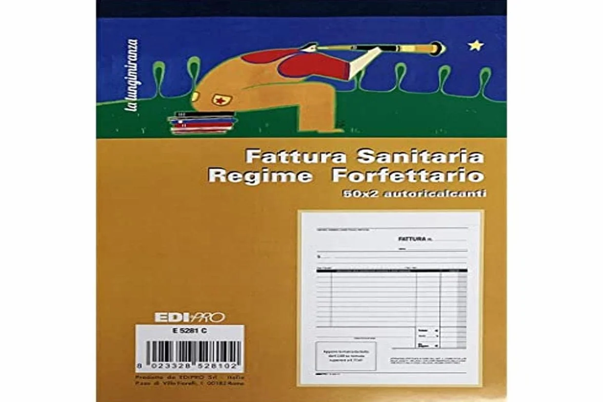 Edipro E5281C Blocco fattura sanitaria regime forfettario 50x2 autoric. f.to 22x15