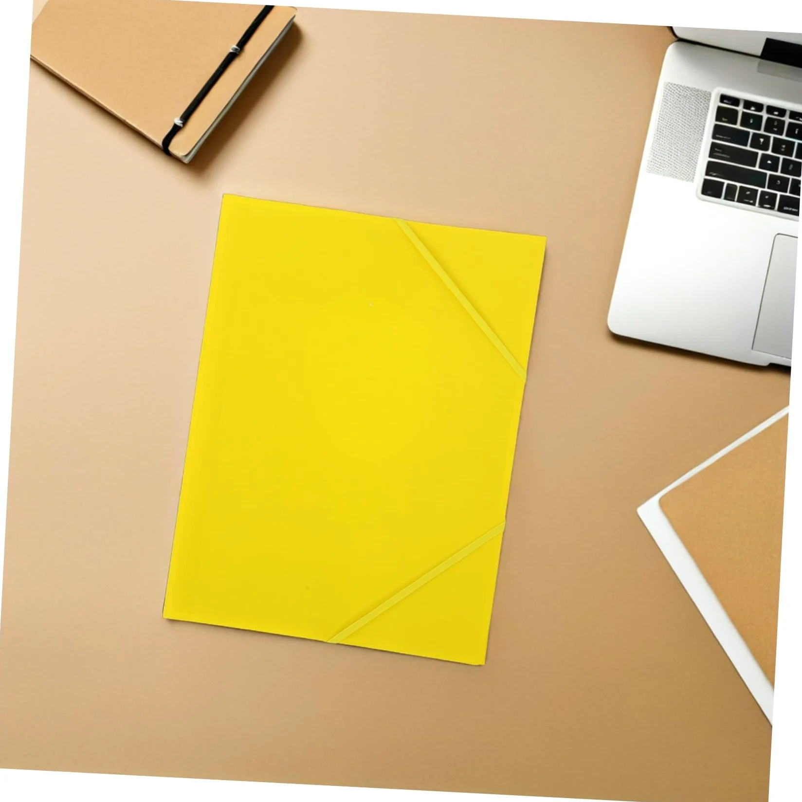 Cartella Documenti A4 Gialla in Plastica 10 Pezzi con Elastico | Tre Lembi, Scomparti Interni, Scuola e Ufficio, Formato Portatile per Fogli