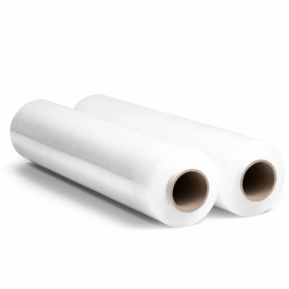 RAGO® Film estensibile imballaggio 2 pezzi 9,5 × 9,5 × 40 cm 300m Pellicola imballaggio trasloco trasparente Plastica per imballaggio 300 m