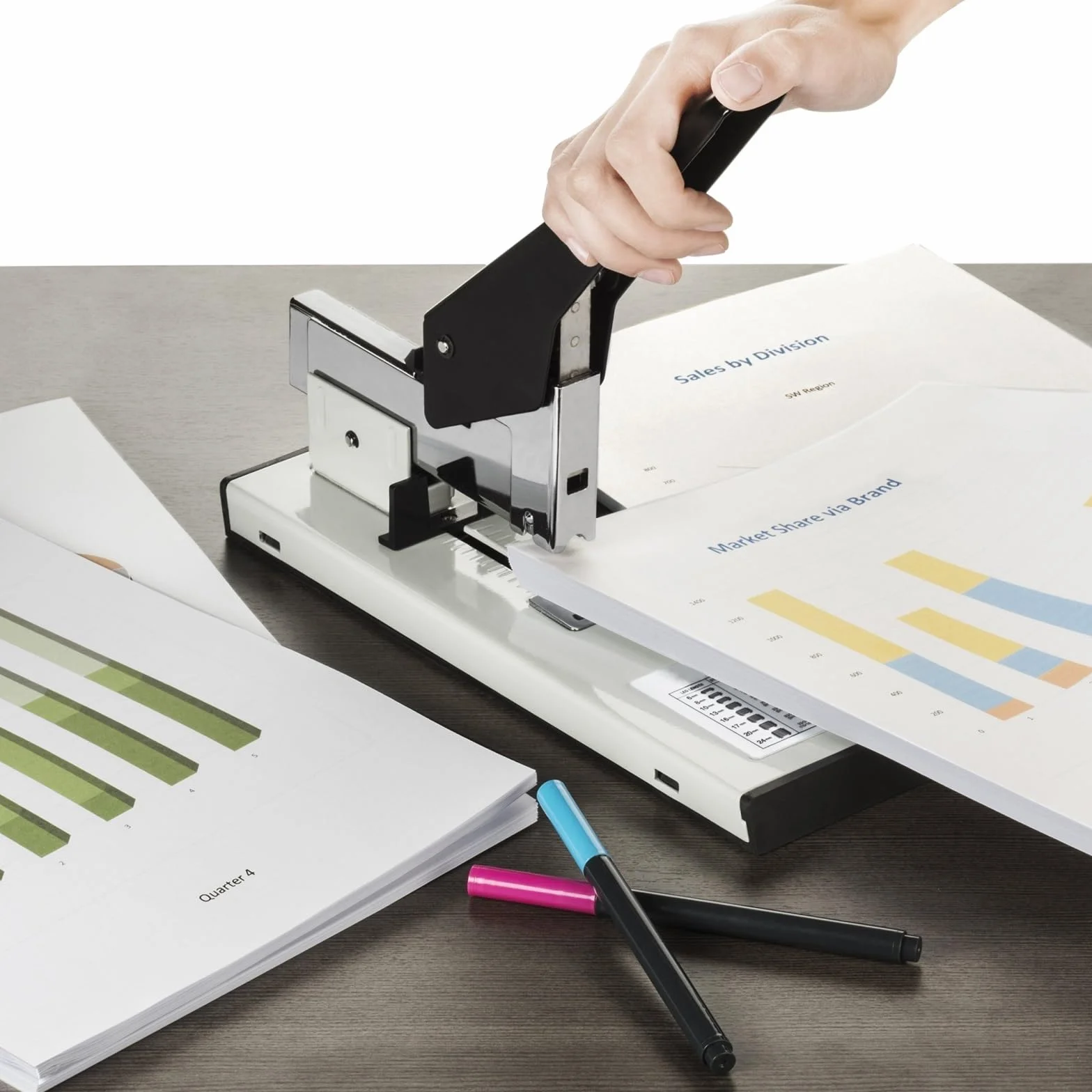 Cucitrice Da Scrivania Cucitrice Resistente For Risparmiare Manodopera For Uso Ufficio, Cucitrice Grande Addensata For Studenti, Rilegatura Con Punti Metallici, Multifunzionale Spillatrici Per Ufficio