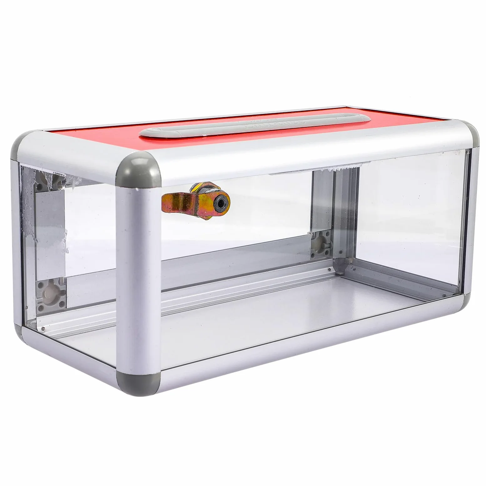 DOITOOL Biglietti da Visita Design Trasparente Elegante Porta in Acrilico e Lega di Alluminio Chiusura a Chiave Resistente e Facile da Usare per Cliniche e Negozi al Dettaglio