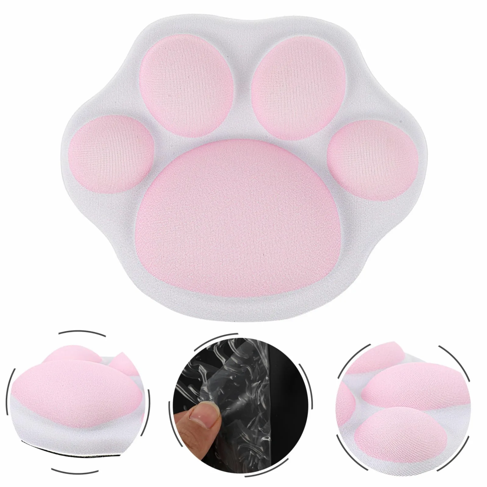 Angoily 4 Pezzi Poggiapolsi per Mouse Silicone Morbido Design Adorabile e Confortevole per Ufficio e Casa Fatica Del per Donne