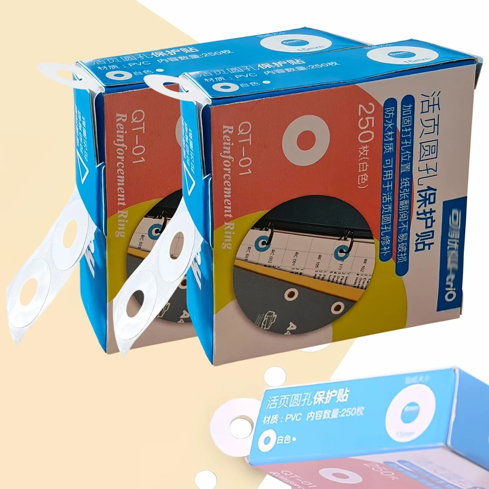 Etichette Rinforzo Autoadesive Impermeabili 500 pcs Salvabuchi Fori per Ufficio Scuola