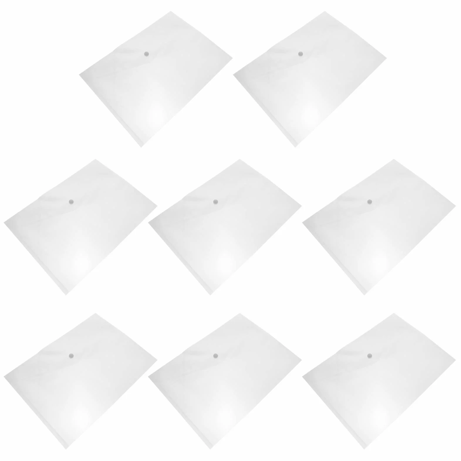 40Pcs Buste di Plastica Sacchetti di File di Cartelle di File con Bottone a Pressione A4 Dimensione Chiaro Documento per I Documenti