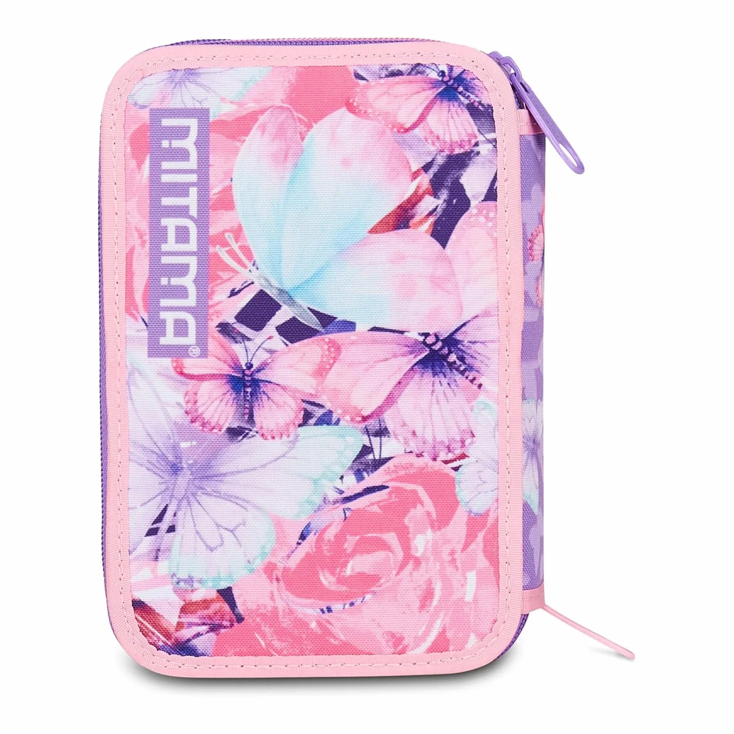 Mitama Astuccio Scuola 3 Scomparti, LOVE&SHINE, Rosa, Completo di matite, penne e pennarelli, Accessori Zaino, Accessori scuola, Per bambine, Scuola elementare, Tempo libero