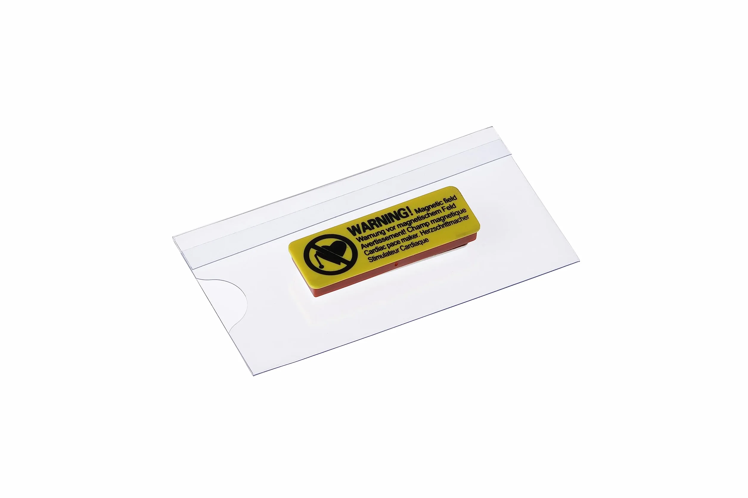 EUROPEL Porta badge magnetico 75x40 mm bianco confezione da 24