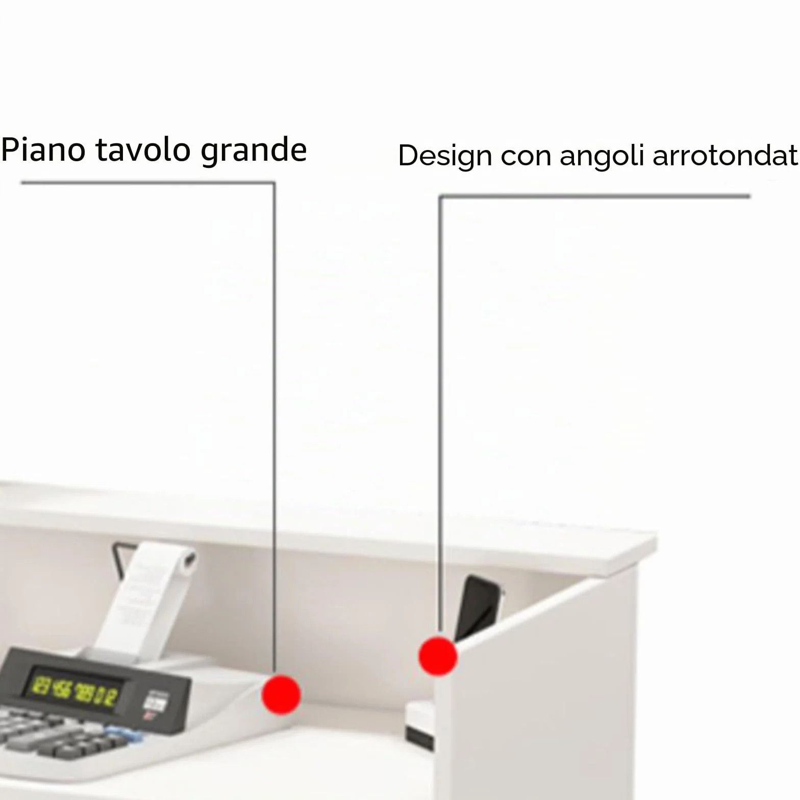 Piccola Reception, Reception Moderna, Bancone Reception Con Cassetti E Ripiani, Bancone Retail, Reception Barbiere, Ufficio Salone, Sala Ricevimenti, Negozio Di Abbigliamento