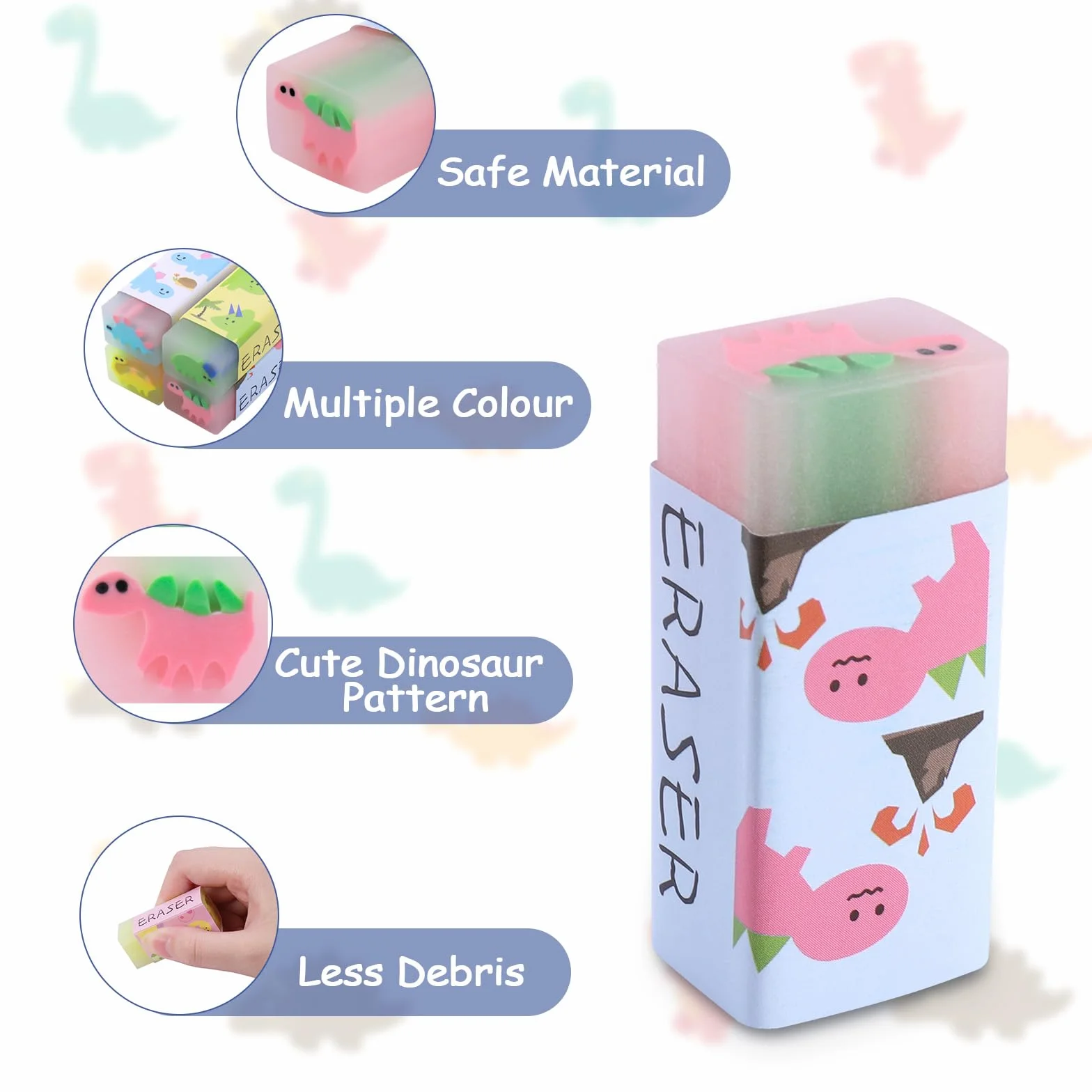Gomme 24 Pezzi Colorate per Disegno Scuola Ufficio Regali Bambini