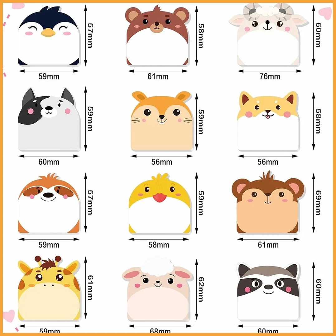 24 Pezzi Blocchetti Memo Adesivi 720 Fogli Gadget Compleanno Bambini Mini Note Adesive