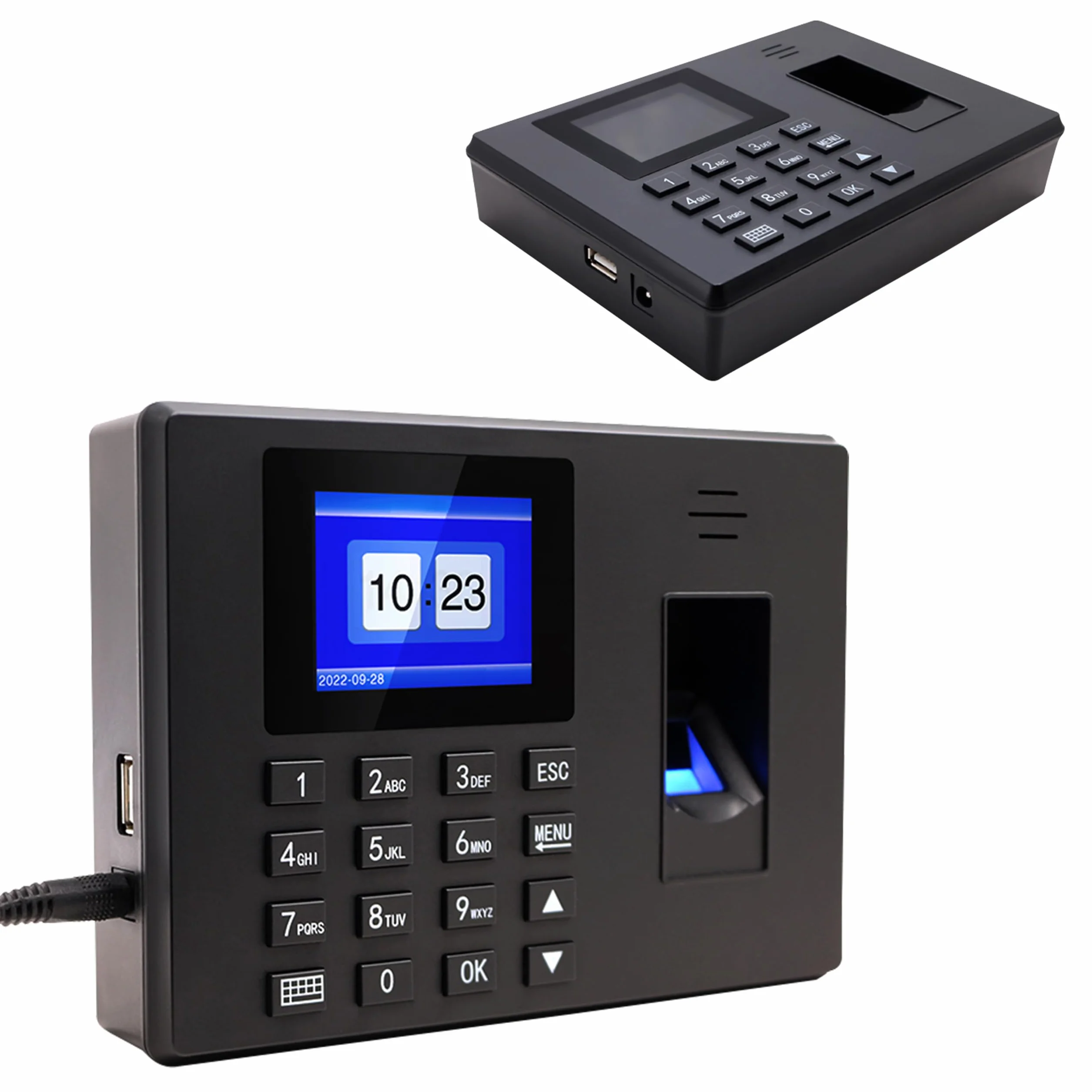 HDWR FTR06 - Orologio in macchina, Attandenza del tempo dei dipendenti, sistema di presenze e presenze, verifica biometrica di impronte digitali e password, archiviazione dati ad alta capacità
