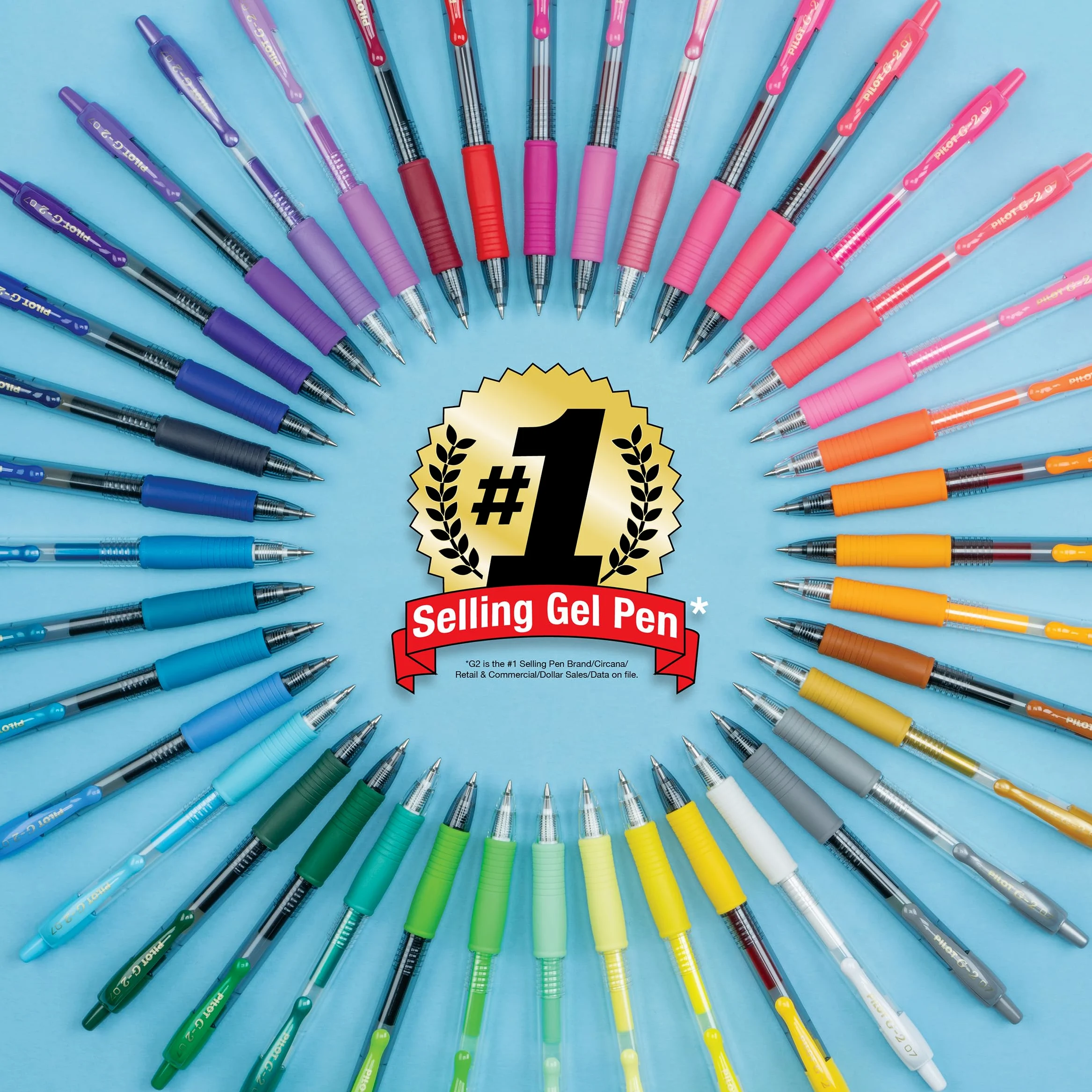 Pilot G2 Premium - Penne a sfera ricaricabili e retrattili, punta fine da 0,7 mm, colori assortiti, confezione da 10