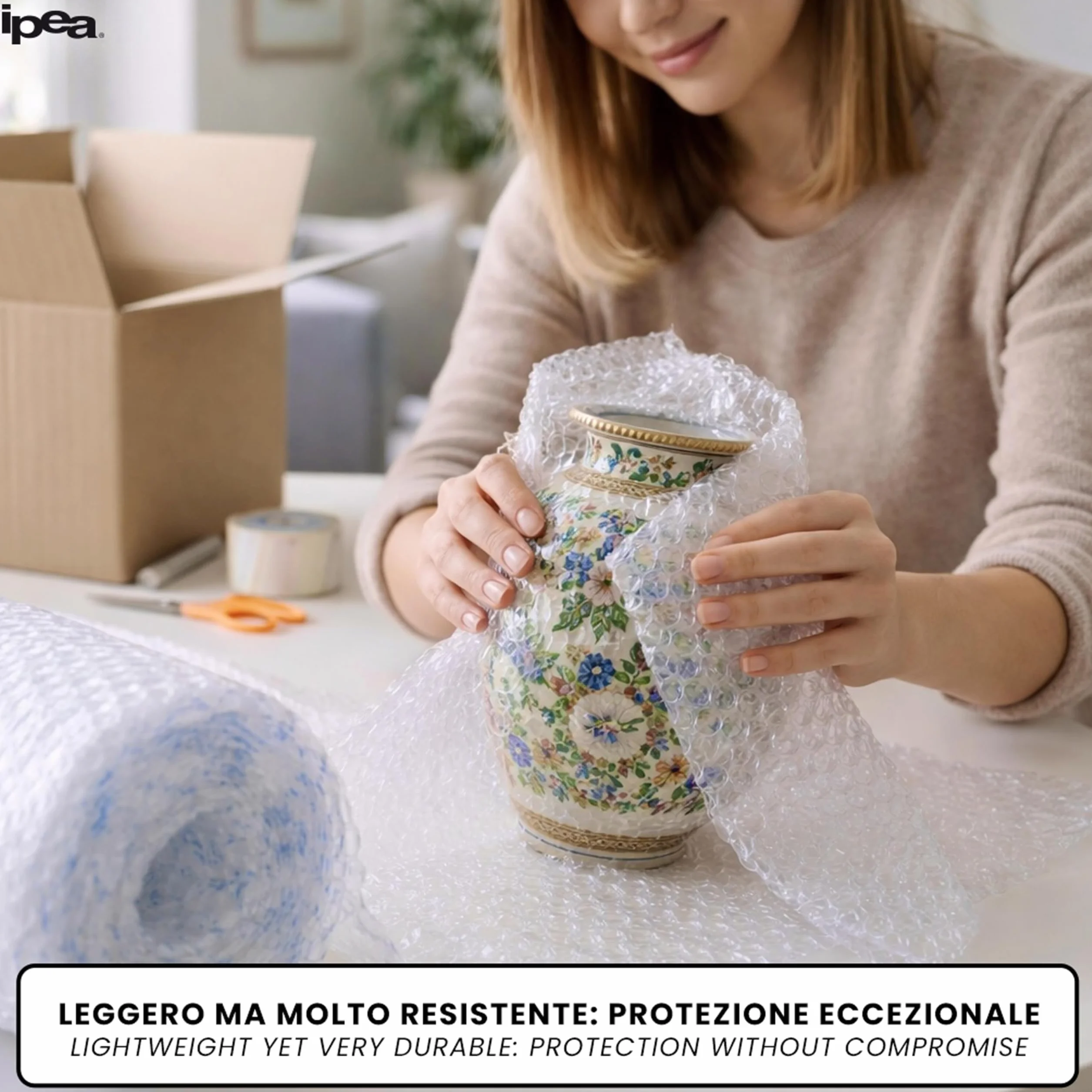 IPEA Pluriball 10 m x 30 cm Rotolo Antistrappo Antiurto Imballaggio