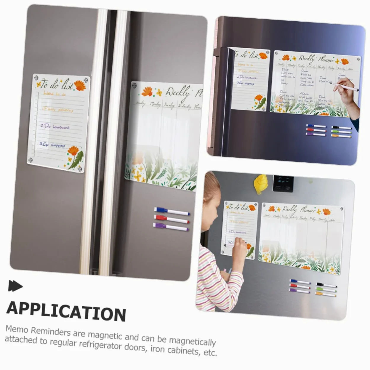 Housoutil Planner Magnetico Frigorifero in Acrilico Trasparente Riutilizzabile e Portatile Calendario Settimanale e Spazio per Messaggi per Pianificazione Quotidiana e Condivisione