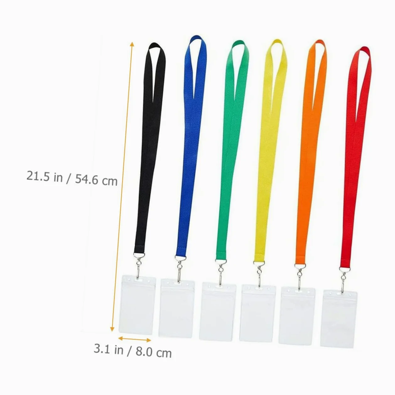 Operitacx 2sets Lanyard Per Badge Con Portabadge Trasparente Da Arancione Per Lavoratori Studenti Volontari e Conferenze