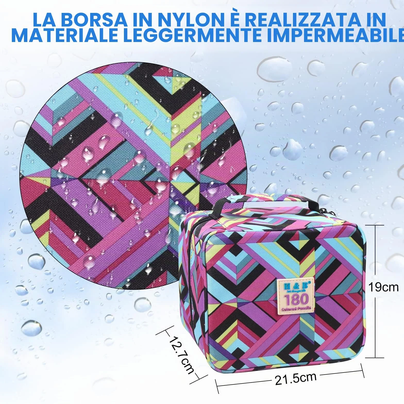 H & B 180 pezzi matite colorate a olio libro da colorare set artistico adulti