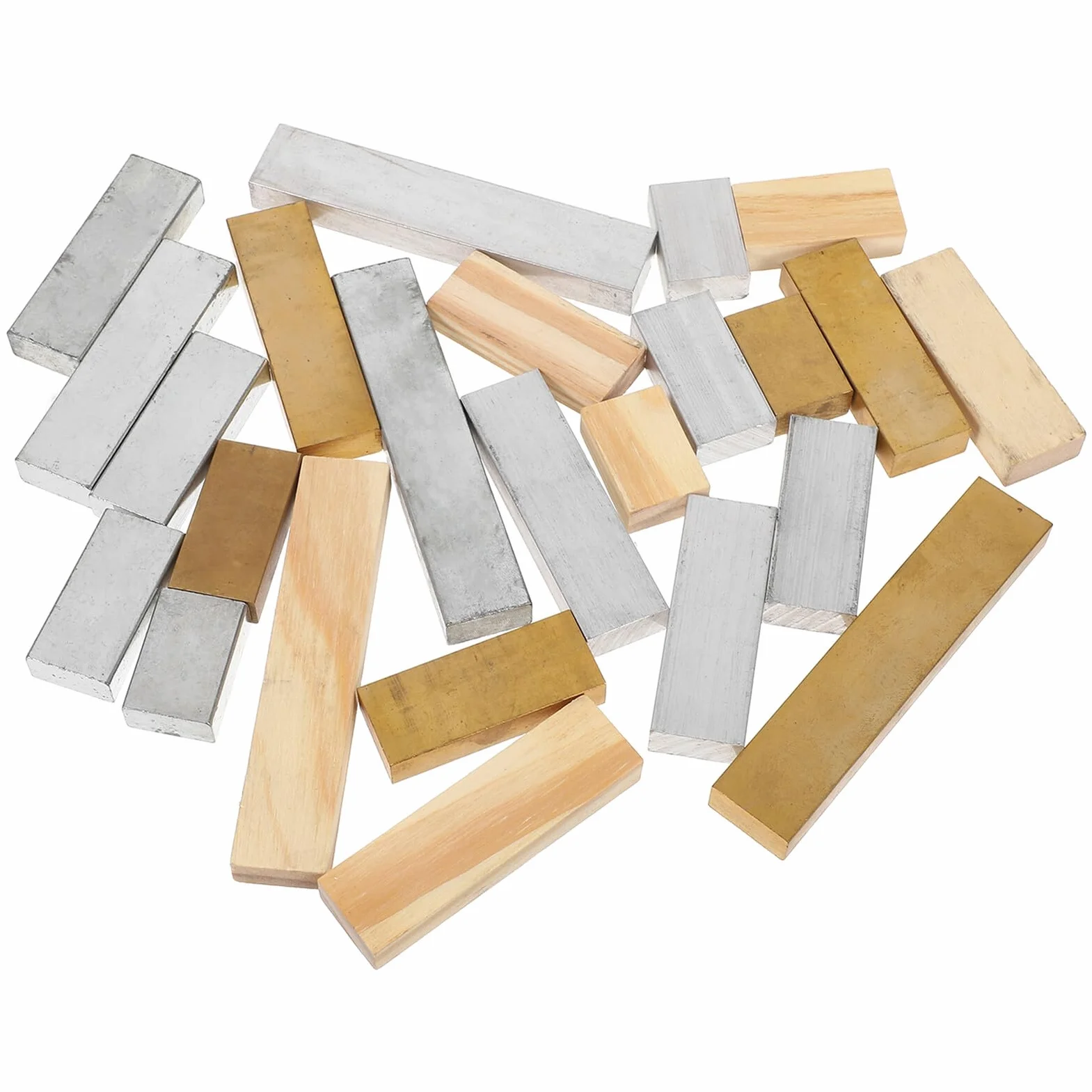 Set 24 Blocchi di Densità Rettangolari Multi-Materiale per Esperimenti Scientifici Attrezzatura Didattica per Scuola Media e Laboratorio di Fisica Blocchi di Densità per Classe
