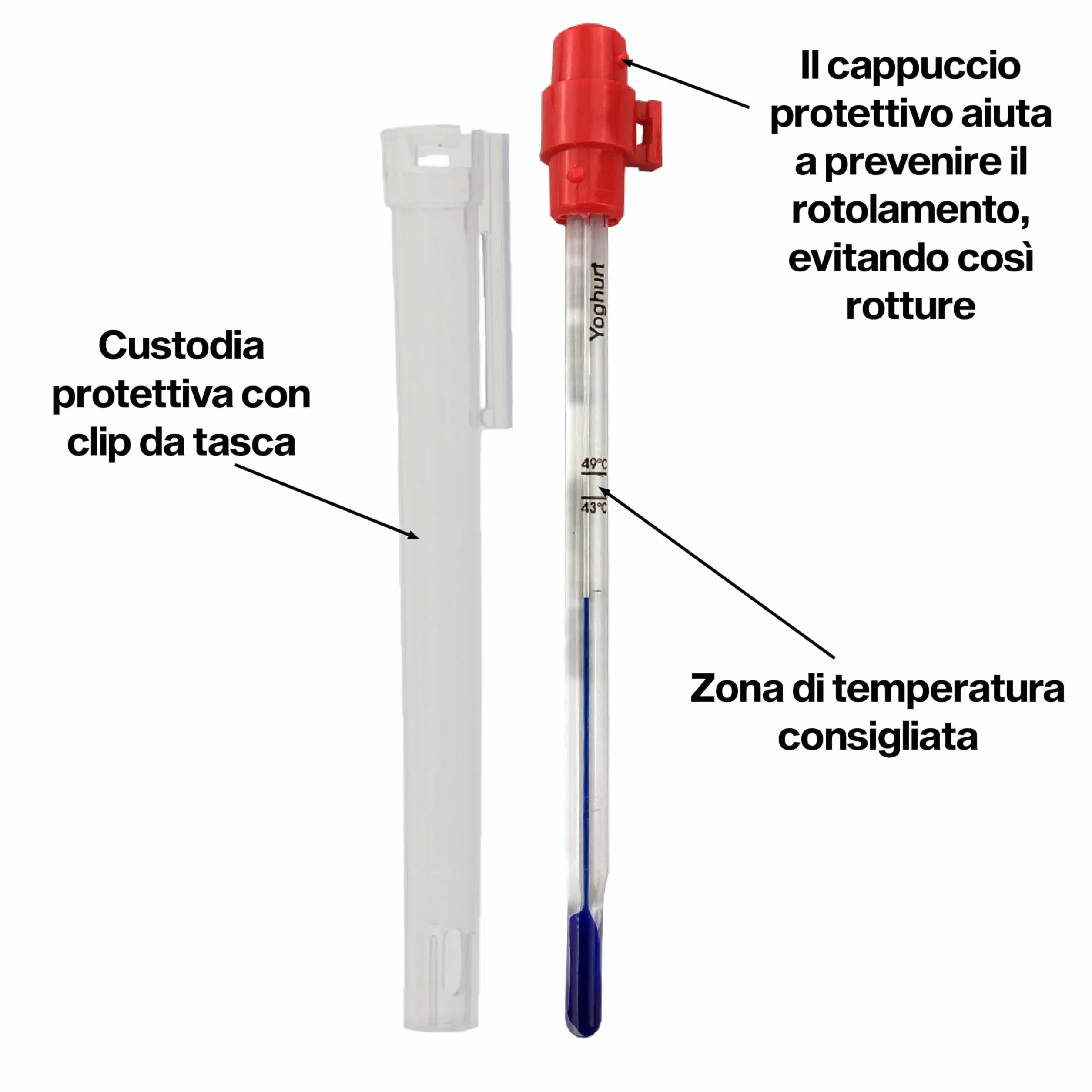 Brannan Termometro per yogurt 150 mm