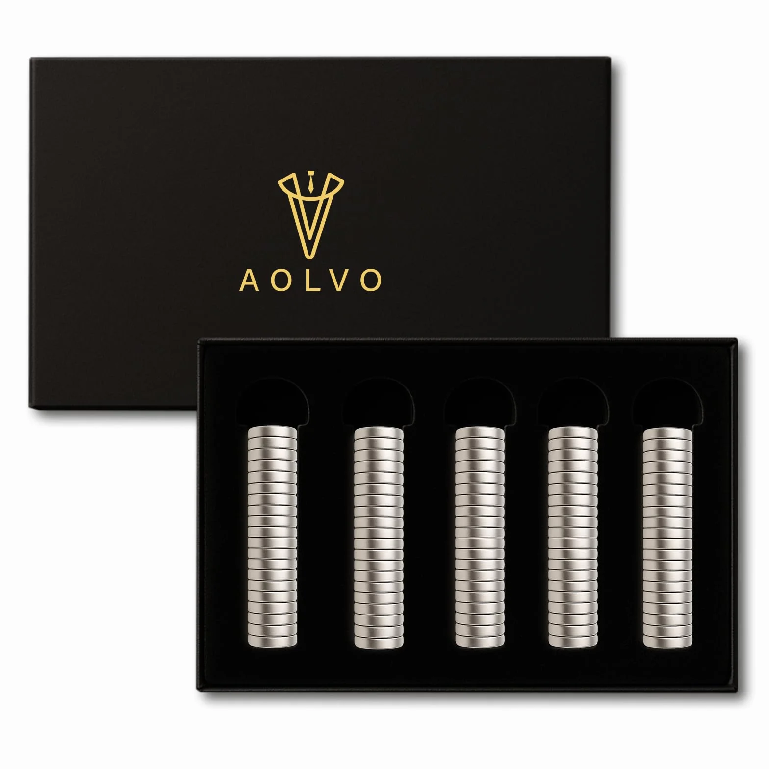 Magneti per stecche colletto in metallo 10×2 mm, potenti magnetiche confezione regalo